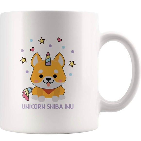 NWT Unicorn Japanese Dog Coffee Mug - Picture 1 of 4